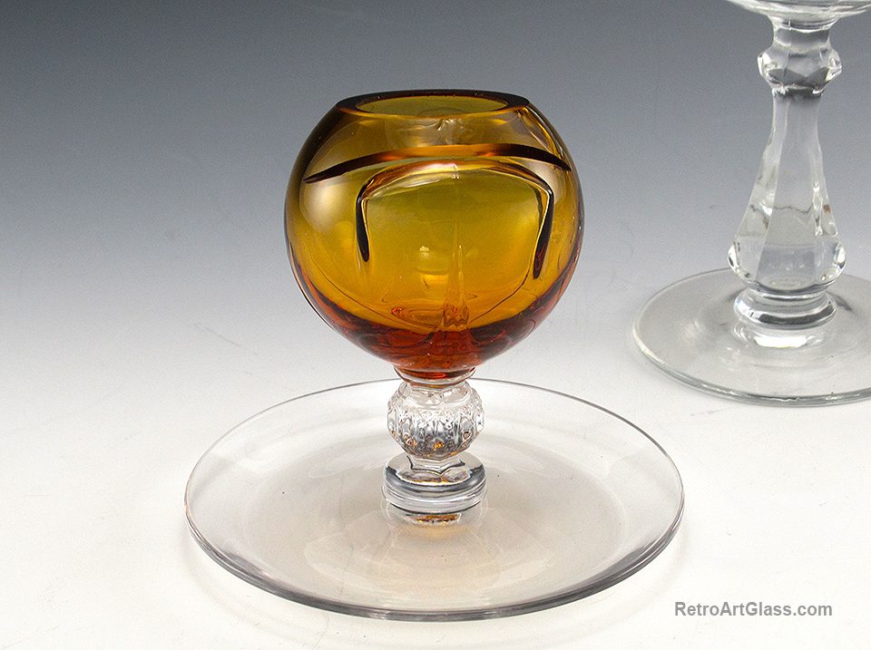 1920's Cambridge Table Glass Ashtray and Smoke Holder - Image 4