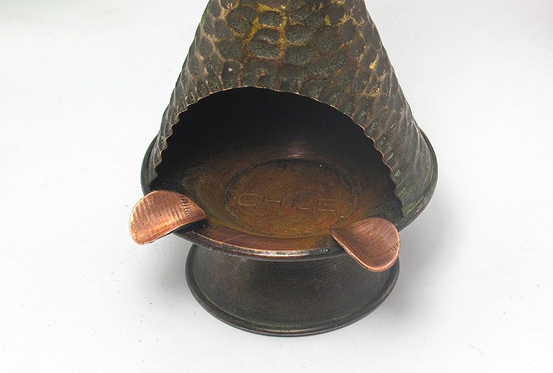 Antique Hammered Copper Ashtray Stove Made in Chile - Image 4