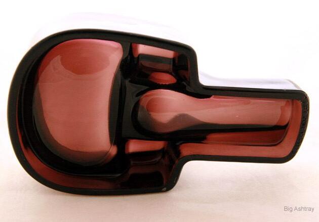Antique Pipe Holder in Amethyst Glass