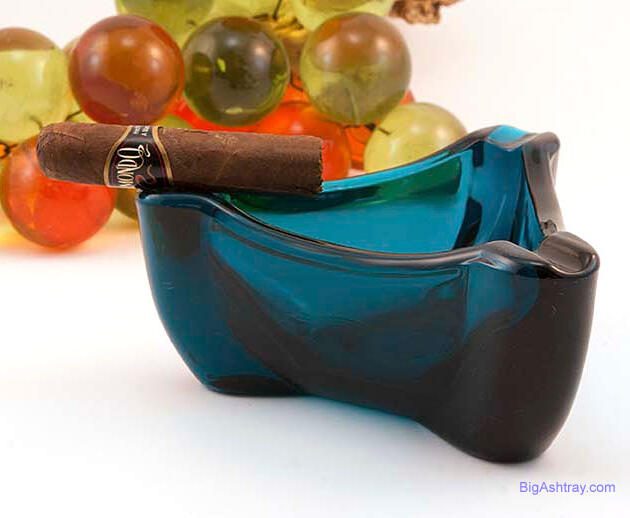 Art Deco Marine Blue Cigar Lounge Ashtray