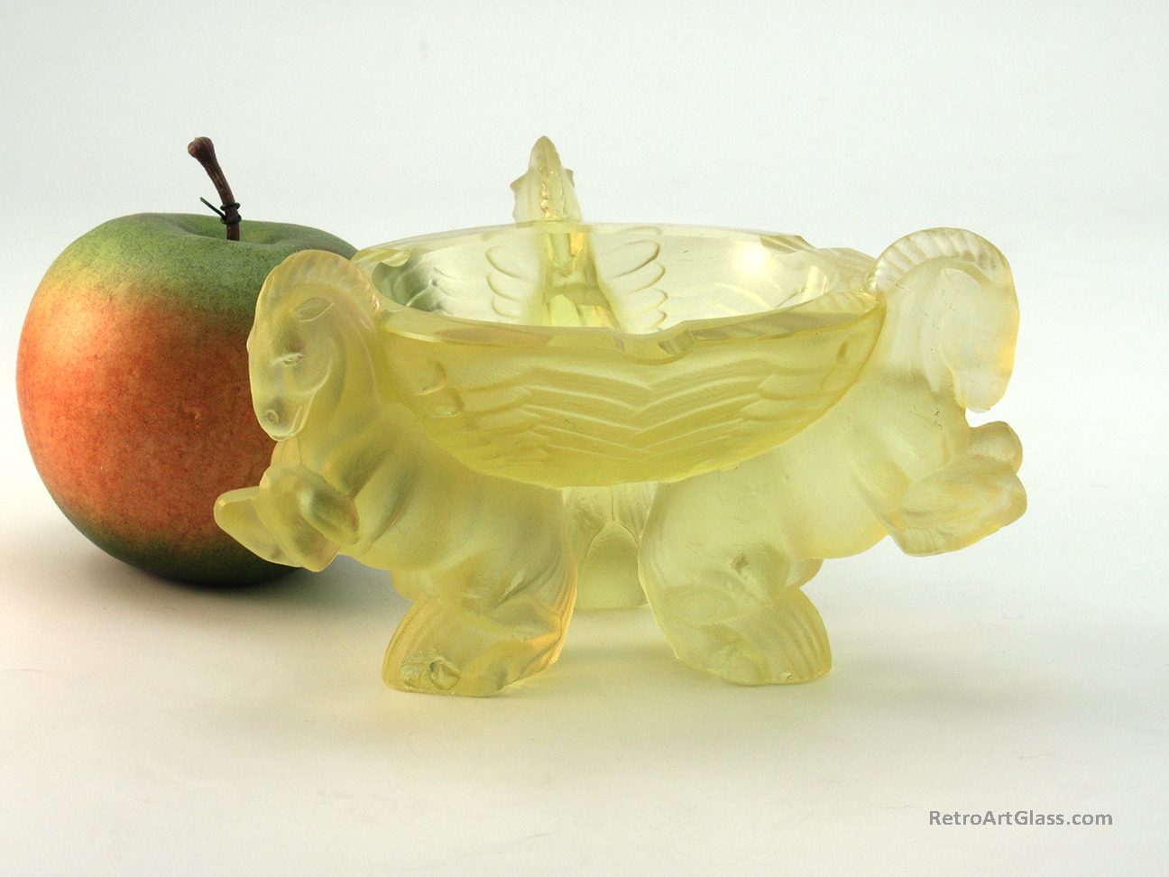 Heinrich Hoffman Art Glass Horses Smoking Ashtray - Image 6