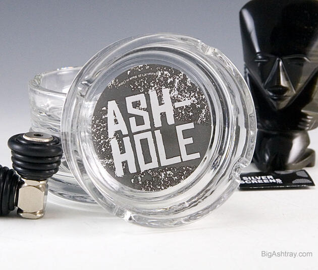 Glass Ash Hole Smoking Ashtray Great for Parties