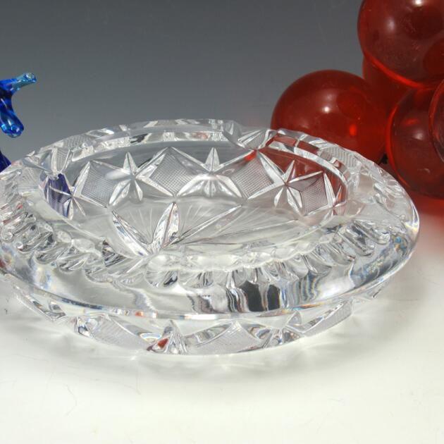 Crystal Ashtray Bohemian Czech High Clarity