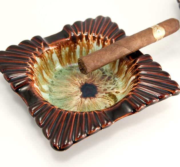 Vintage Art Pottery Hand-Made Ashtray SET of 2