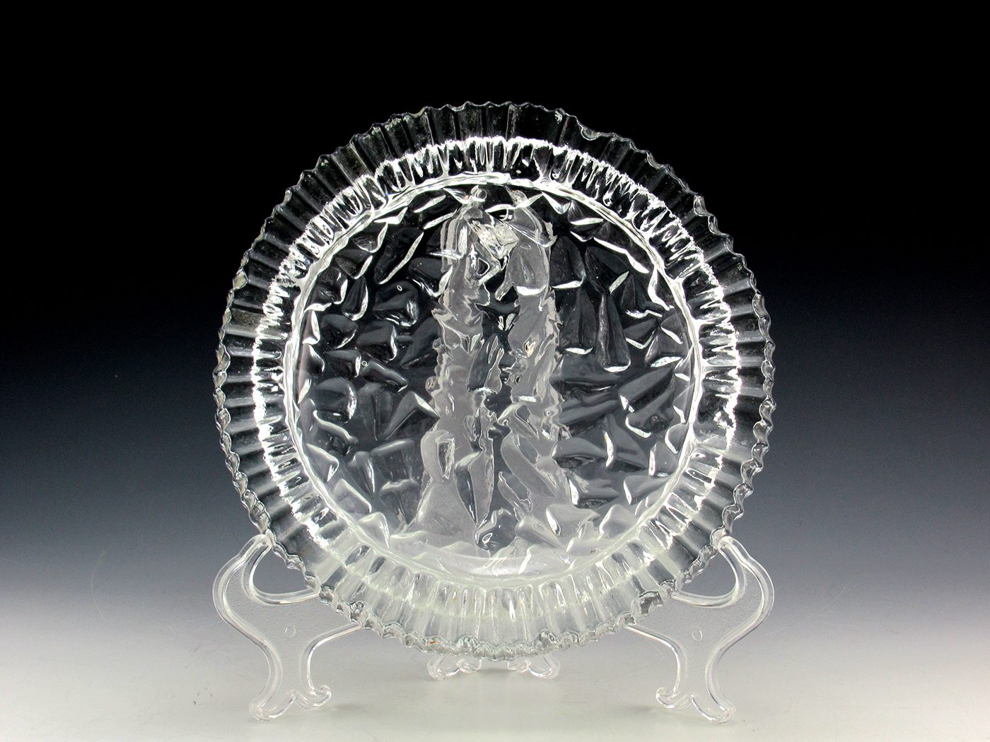 Ashtray in Swedish Crystal Artic Ice by Skruf Vintage - Image 4