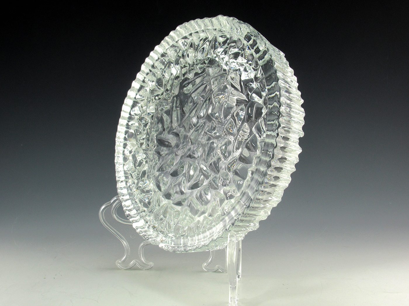 Ashtray in Swedish Crystal Artic Ice by Skruf Vintage - Image 3