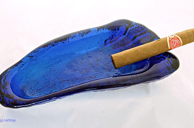 Big Foot Swedish Art Glass Ashtray