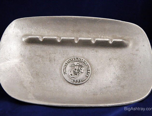 Big Marine Corps Right Wing Pilot Metal Ashtray