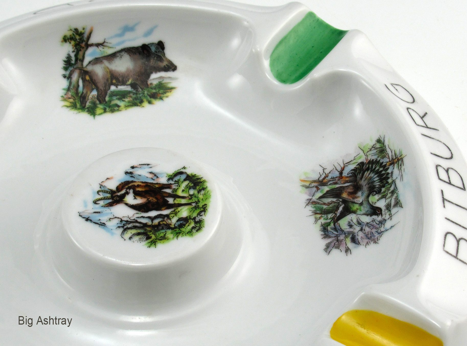 Bitburg Airforce Base Rod and Gun Club Large Ashtray - Image 3