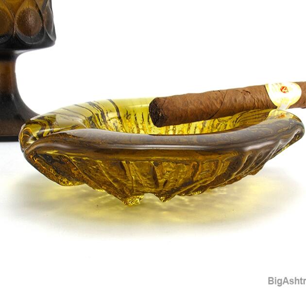 Blenko Glass Cigar Ashtray Mid-Century Modern