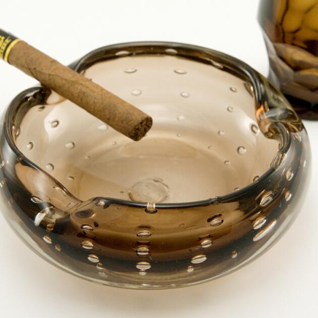Art Glass Cigar Ashtray Bowl by Blenko