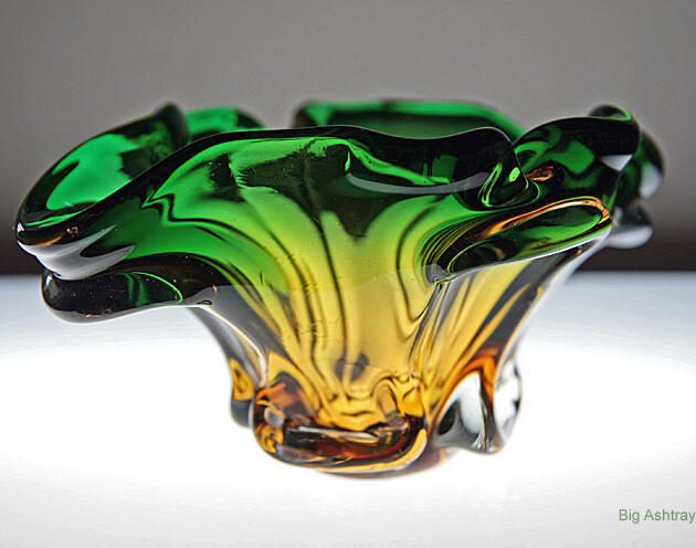 Blown Venetian Glass Deep Ashtray