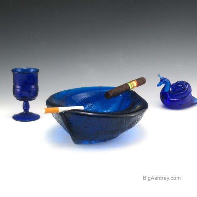 Rare Blenko Art Glass Textured Pattern Joel Myers 1967 Ashtray