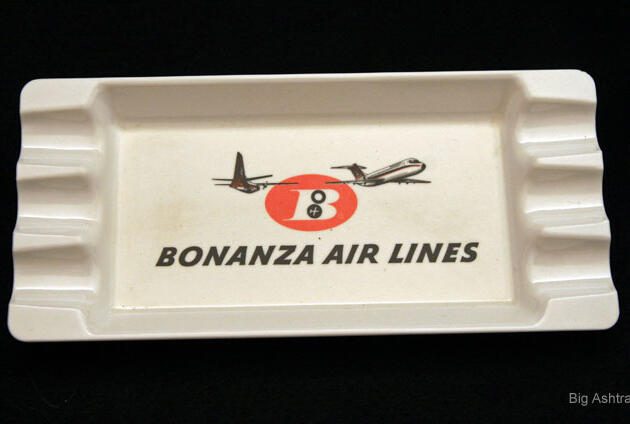 Bonanza Airlines Rat Pack Era Ashtray