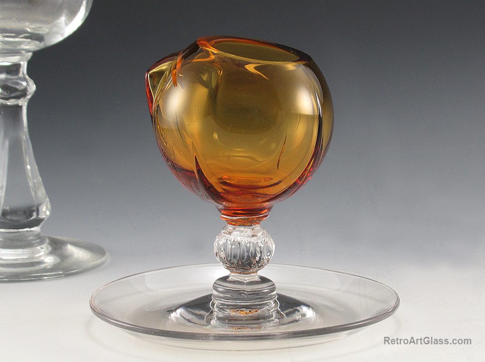 1920's Cambridge Table Glass Ashtray and Smoke Holder - Image 3