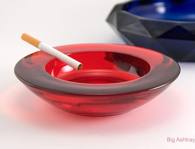 Cherry Lifesaver Red Glass Smoking Ashtray