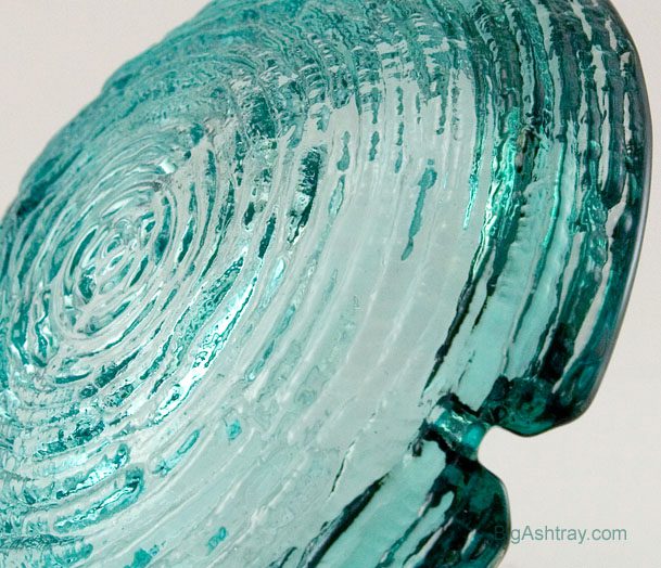 Cool Aqua Blue Soreno 1970s Glass Ashtray - Image 3