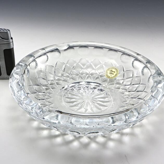 Vintage Lead Crystal Ashtray by Princess House with Sticker