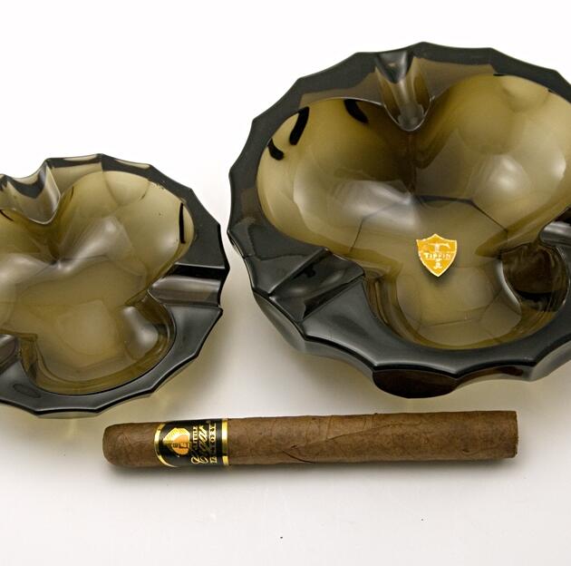 Quality Vintage Tiffin Crystal Ashtray Set by Tiffin USA