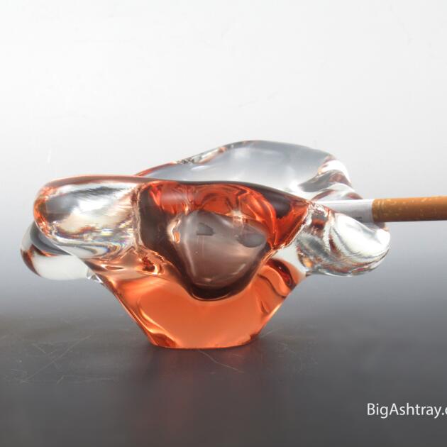 Czech Art Glass Ashtray Bowl by Skrdlovice 1960s