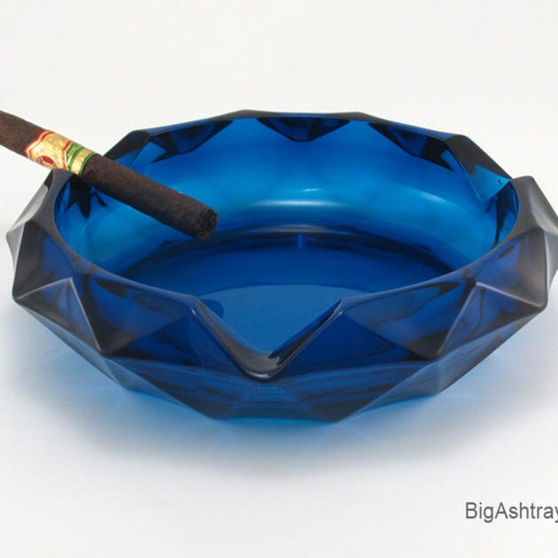 Cigar Ashtray Mid-20th Century Viking Bluenique Diamond