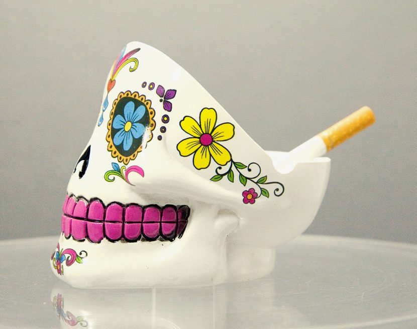 Day of the Dead Head Skull Ashtrays - Image 7
