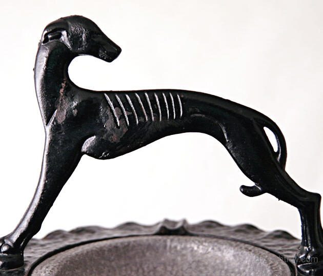Deco Era Standing Floor Ashtray with Wolfhound