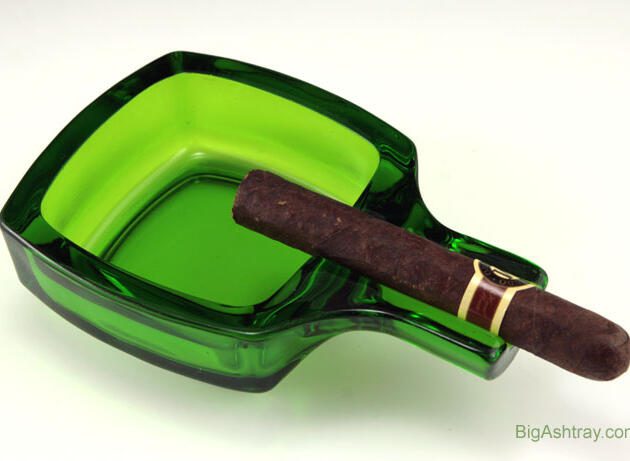 Depression Era Quality Glass Single Rest Cigar Ashtray
