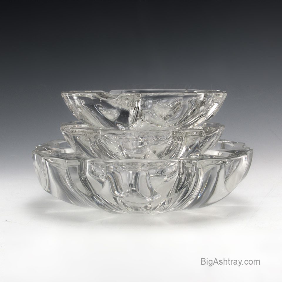 Elegant Crystal Ashtray Set by Tiffin U.S.A. 1950s - Image 3
