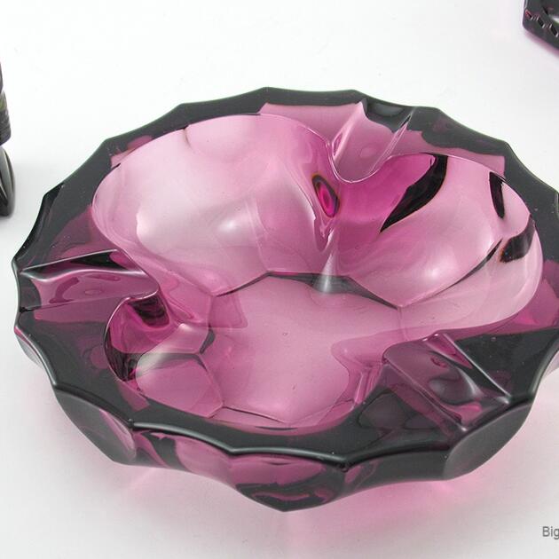 Mid-20th Century Tiffin Amethyst Crystal Ashtray USA