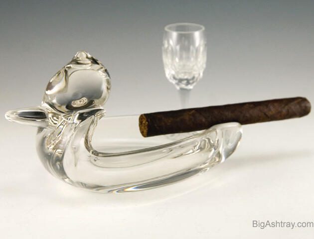 Elegant Depression Glass Cigar Ashtray Duck