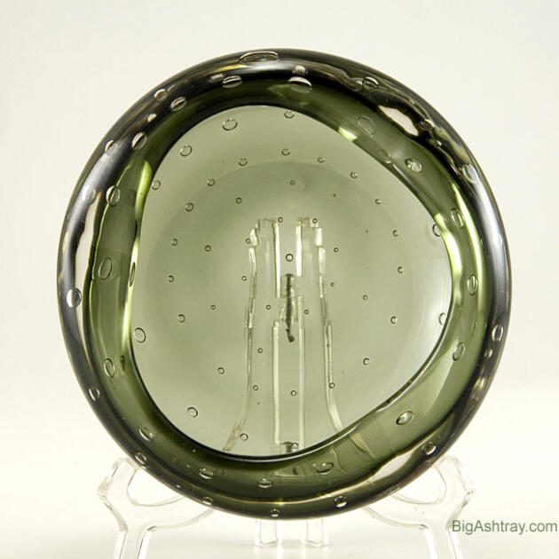Erickson Swedish Modern Style Blown Glass Ashtray