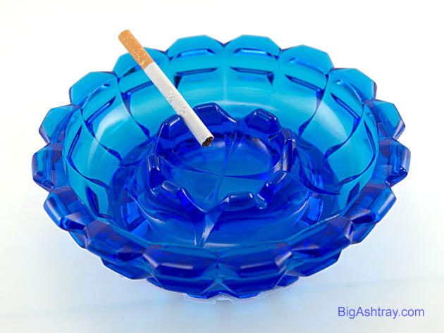 Fenton Art Glass Blue Valencia Multi-Use Ashtray