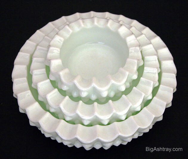 Fenton Art Glass Hobnail Stacking Ashtrays