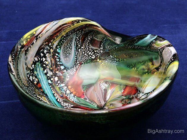 Ferro for Toso Murano Art Glass Clam Shell Ashtray