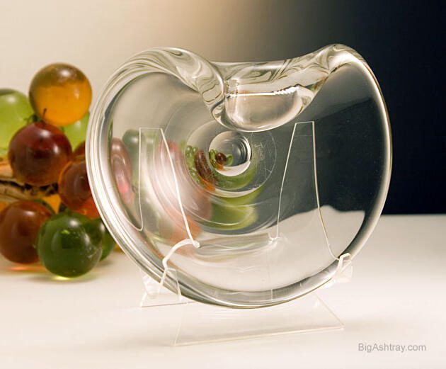 Large Mid-Century Modern Crystal Cigar Ashtray by Fostoria