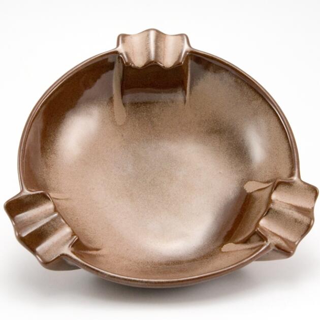 Vintage Frankoma Pottery Bowl Ashtray Buckskin Tan