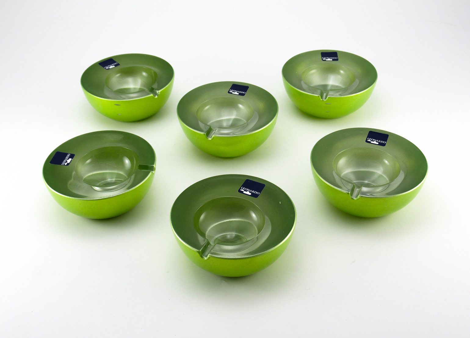 Party Ashtray Set of 6 Quality Glass Orbs German Made - Image 5