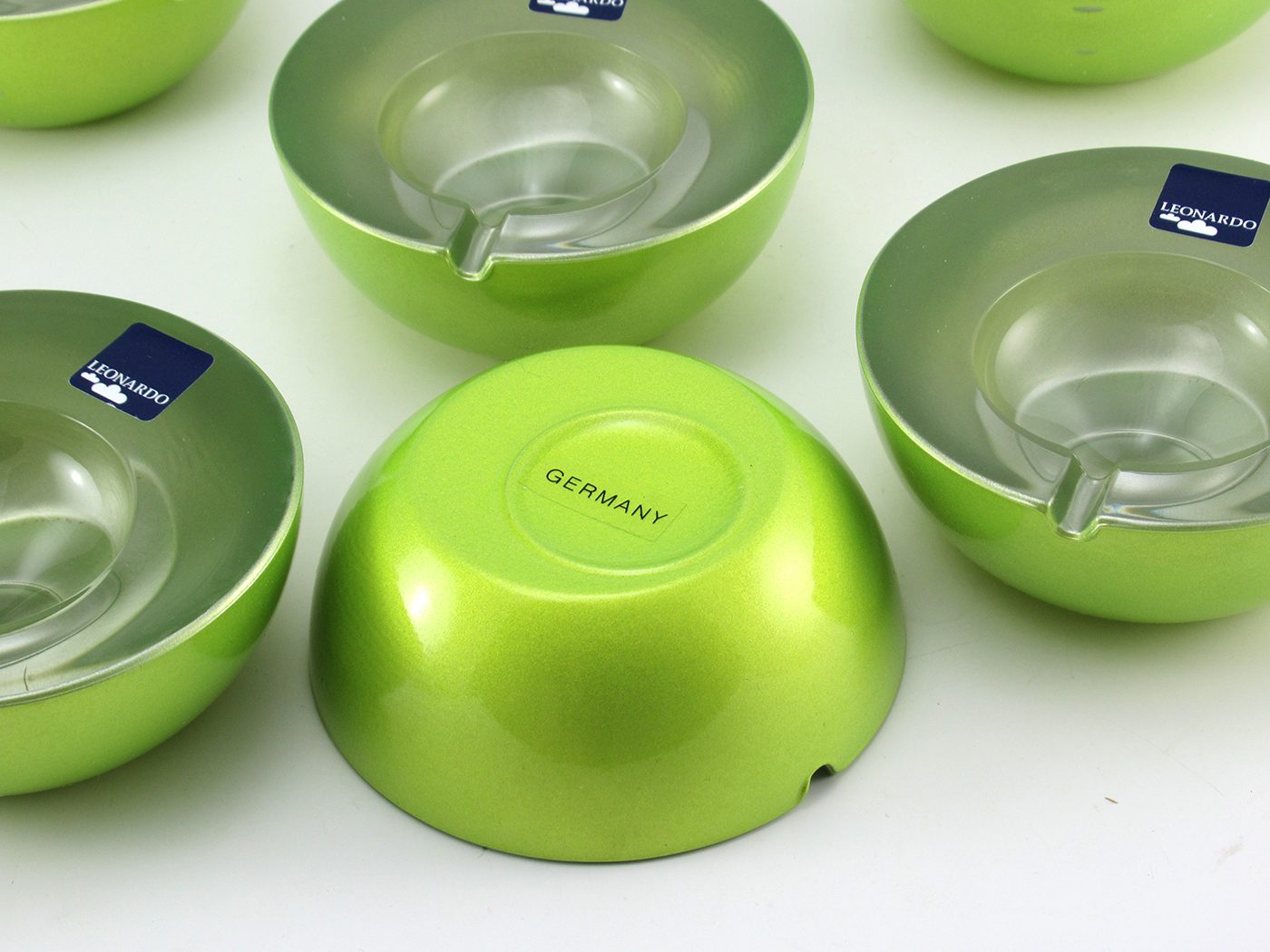 Party Ashtray Set of 6 Quality Glass Orbs German Made - Image 4