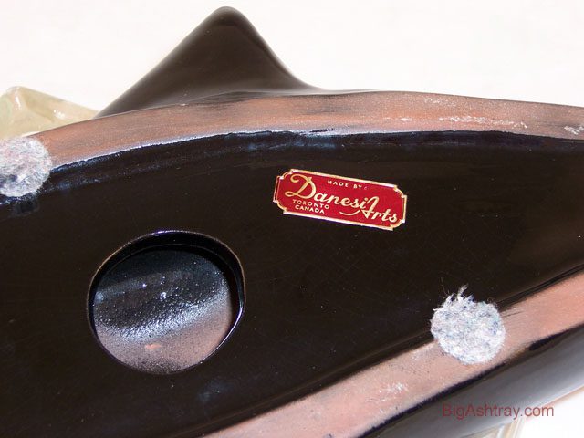 Giant Vintage Art Pottery Fish Ashtray - Image 3