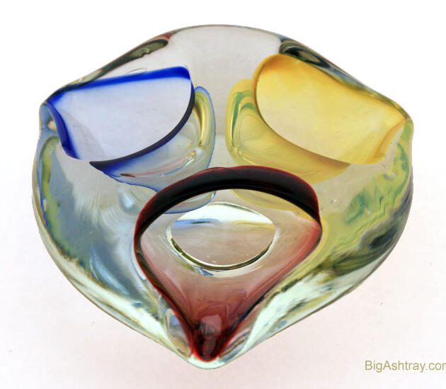 Hand Blown Italian Glass Alien Ashtray