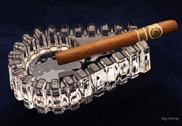 Heavy Crystal Art Deco Cigar Rest