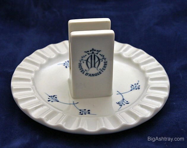 Hotel D'Angleterre Copenhagen Porcelain Ashtray Striker RARE