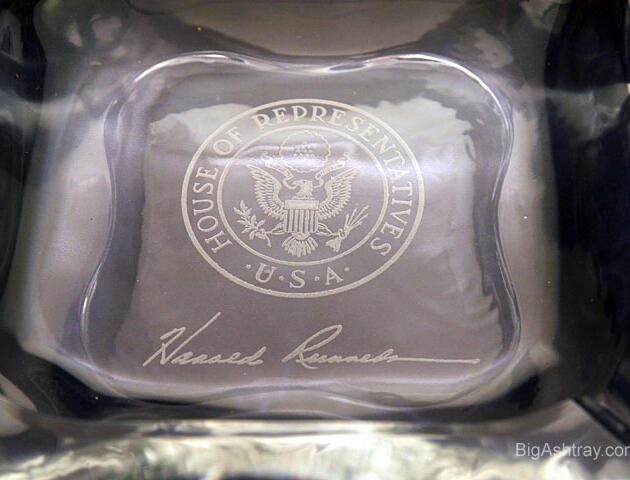 House of Representatives Huge Glass Cigar Ashtray