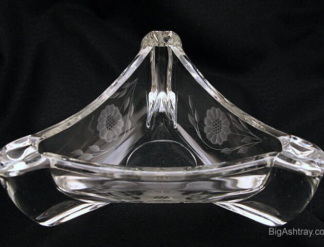 Huge Manganese Glass Cornflower Cigar Ashtray