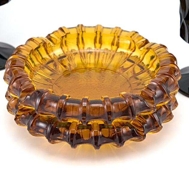 1940's Elegant Glass Ashtray Set by Fostoria