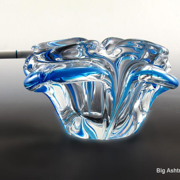 Vintage Czech Art Glass Ashtray Mesmerizing Decor