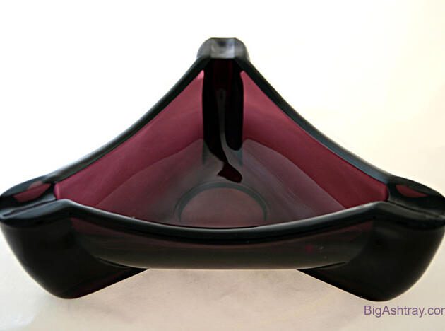 Immense Viking Amethyst Glass Cigar Ashtray