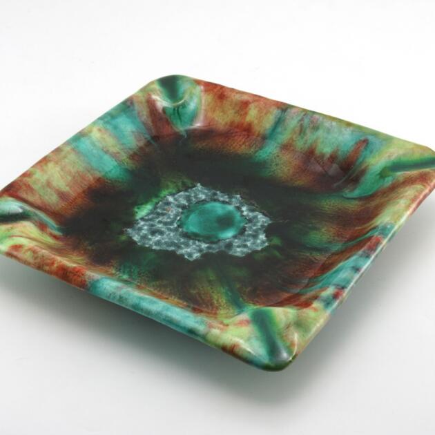 Signed Italian Ashtray Mid-Century Art Pottery