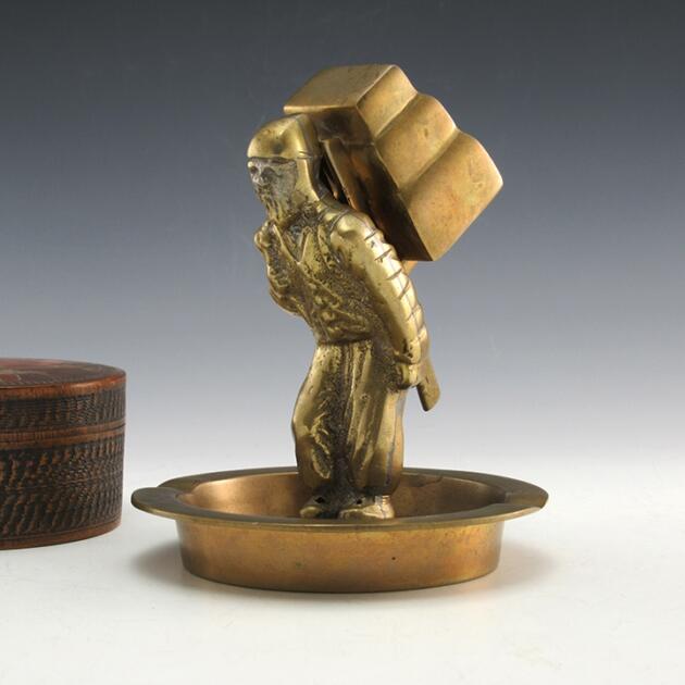 Korean Worker or Soldier Backpacking in Solid Brass